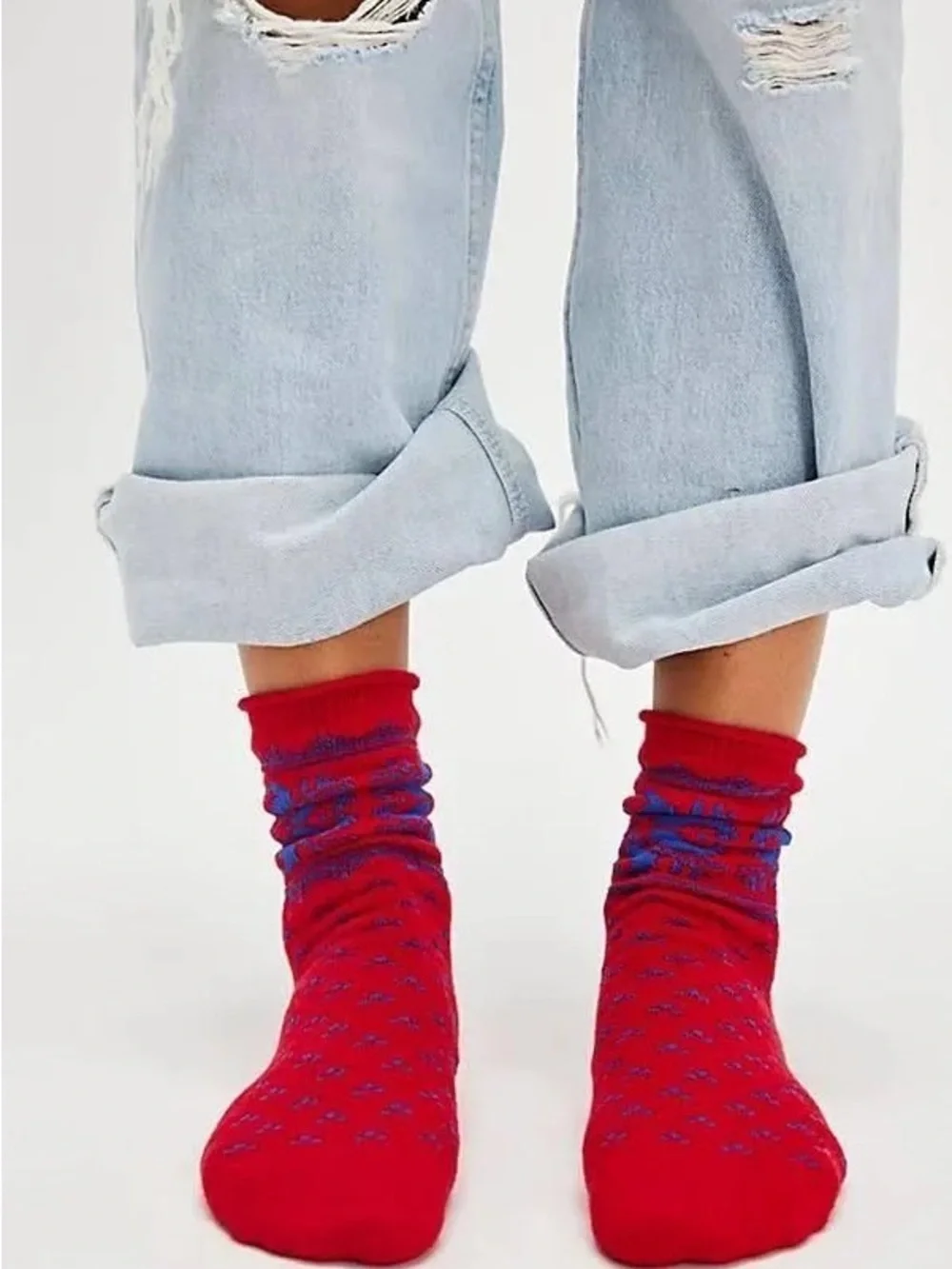 NWT Free People Fair Isle Cashmere Socks
